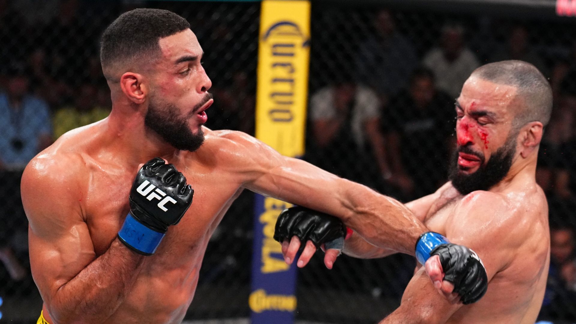 Gabriel Bonfim fighting Belal Muhammad