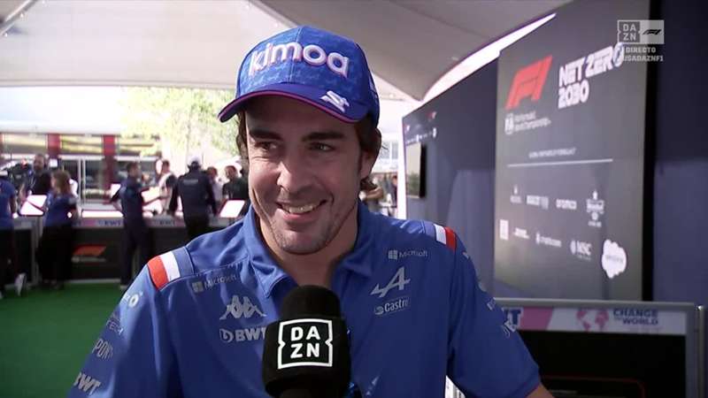 Fernando Alonso se lo toma con filosofía: su sonrisa al explicar que el nuevo fondo del Alpine en Austin lo llevará Ocon