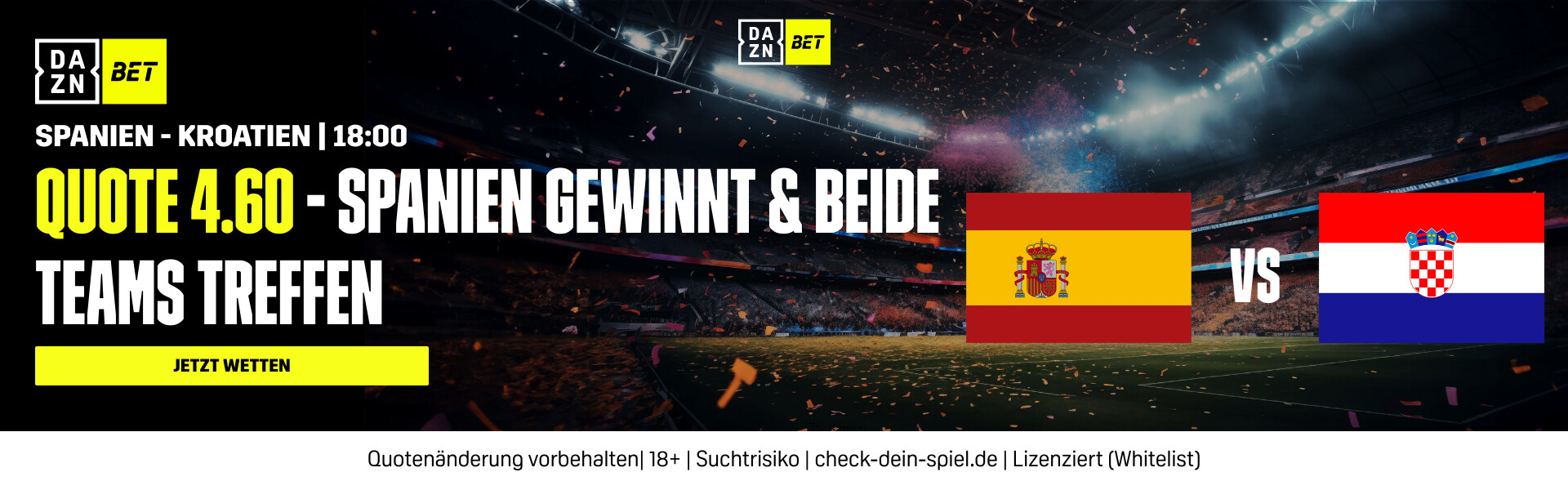 DAZN Bet Spanien gewinnt beide Teams treffen