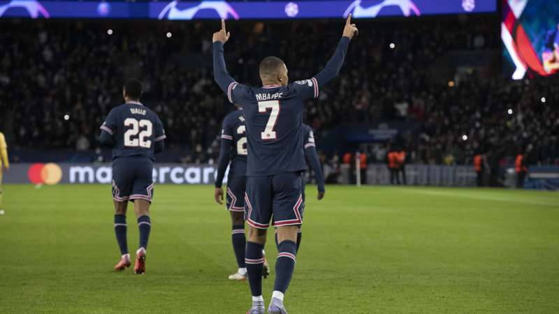 Kylian Mbappe Paris Saint-Germain PSG Champions League vs. Brügge 07122021