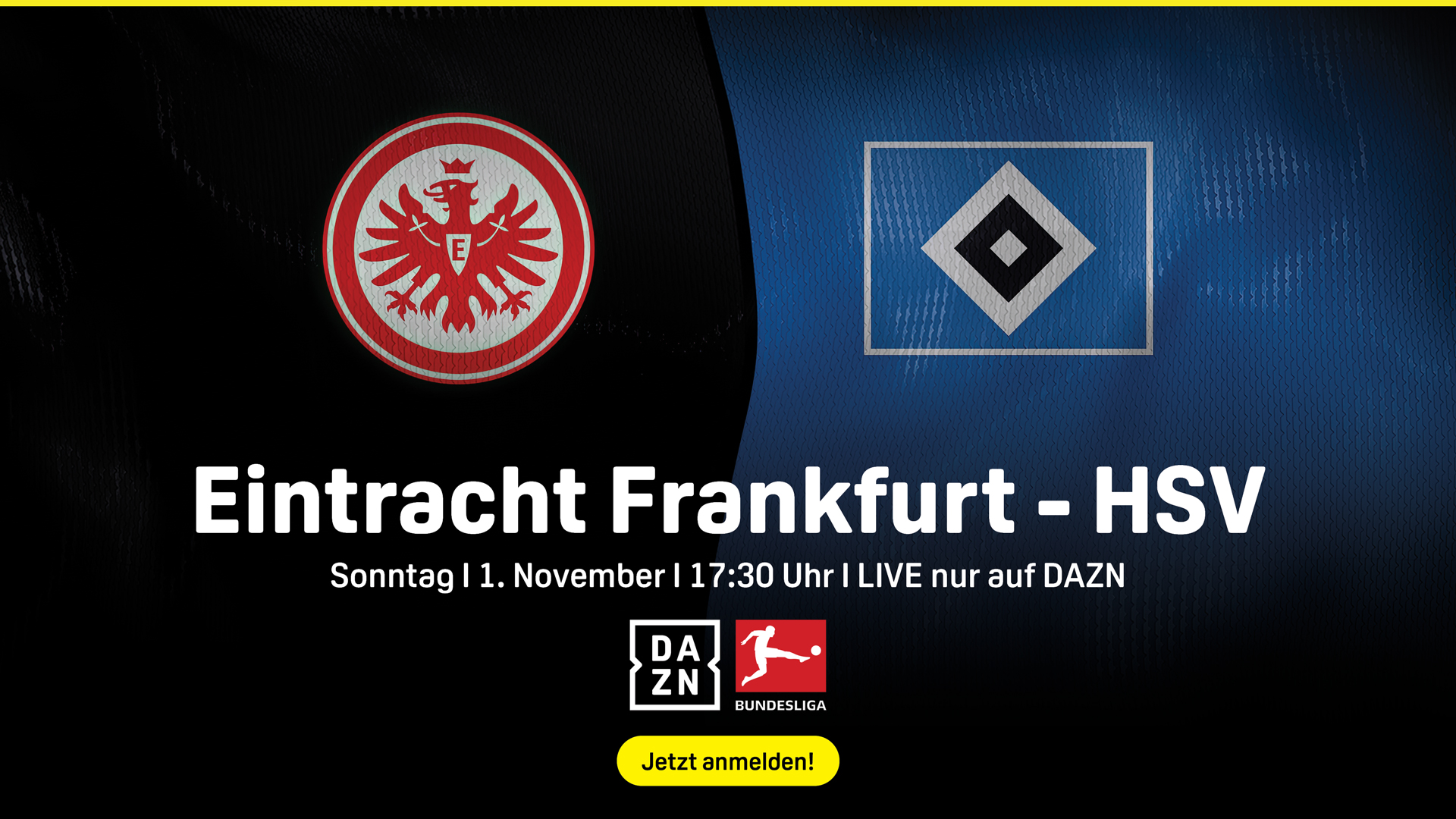 Eintracht Frankfurt vs. Hamburger SV: Live Stream on DAZN