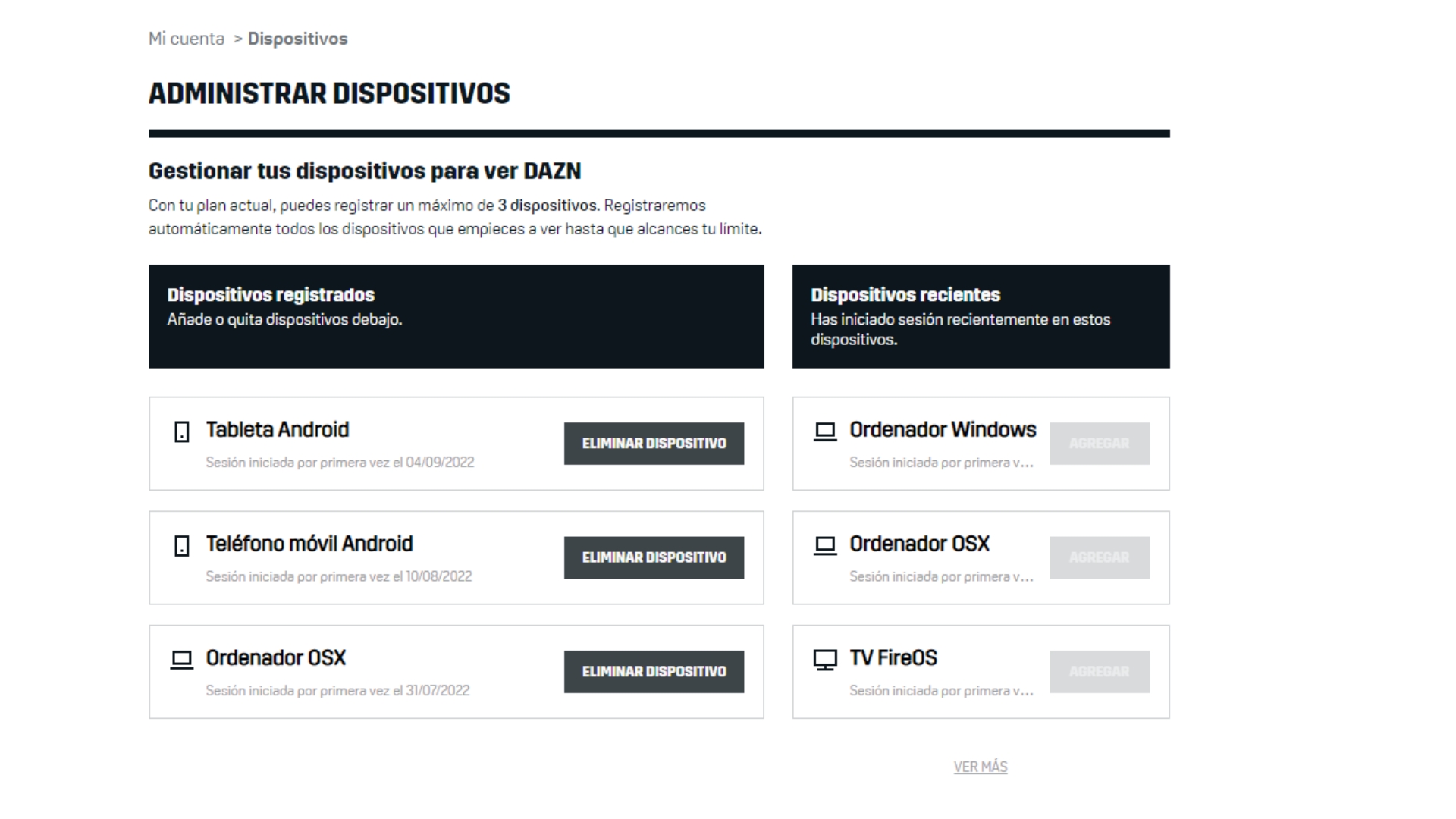 ¿Cómo Eliminar Y Añadir Dispositivos En Tu Cuenta De DAZN? | DAZN News ...