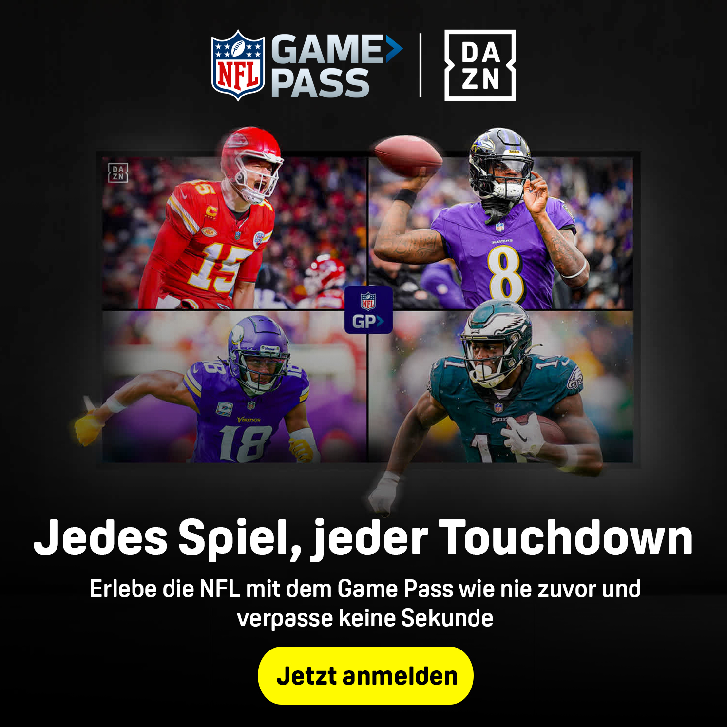 Super Bowl 2026 Mit Dem NFL Game Pass Live Im TV Und LIVE STREAM Sehen Nfl Game Pass Banner August 2025 