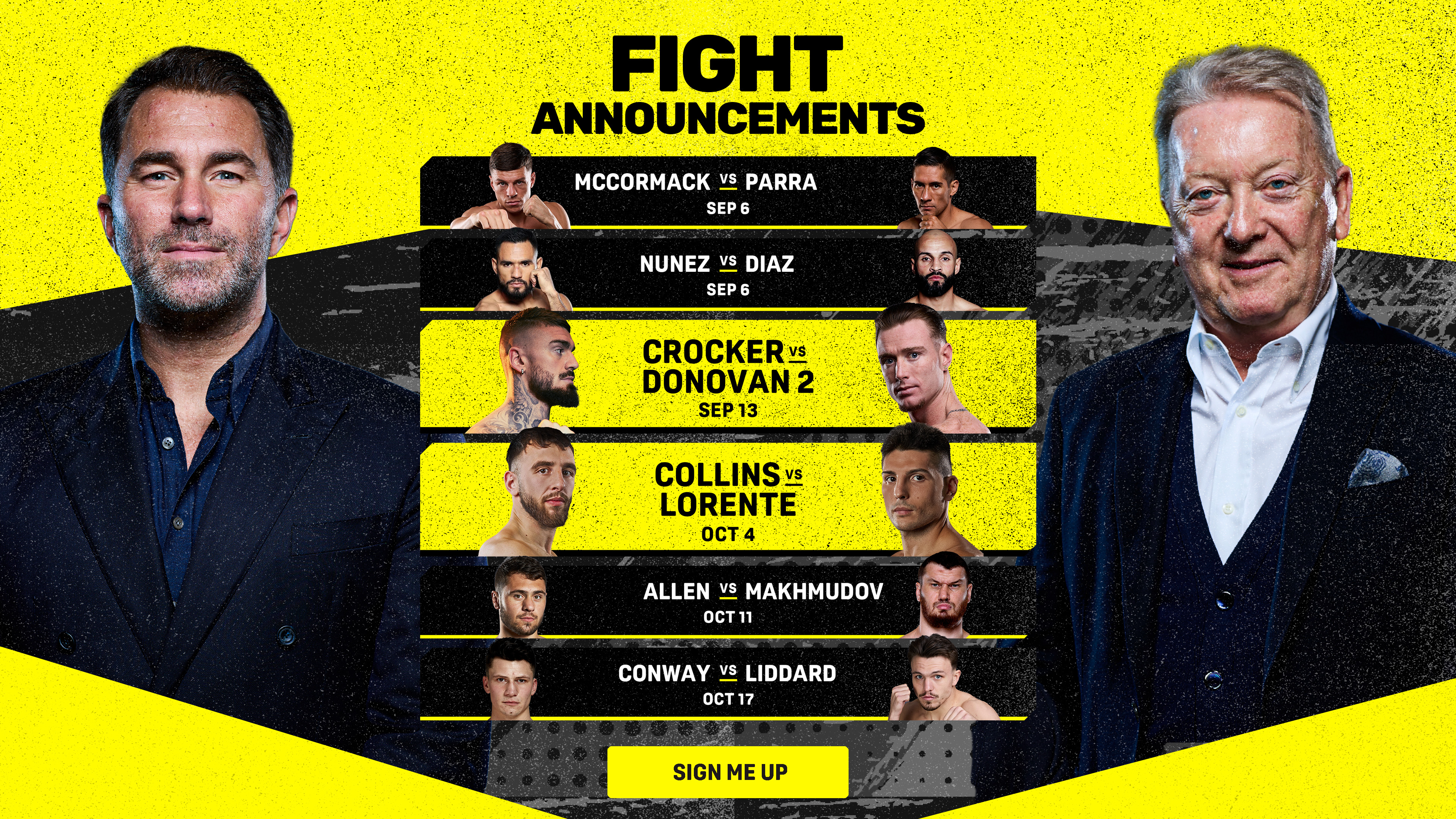 Autumn Fight Schedule