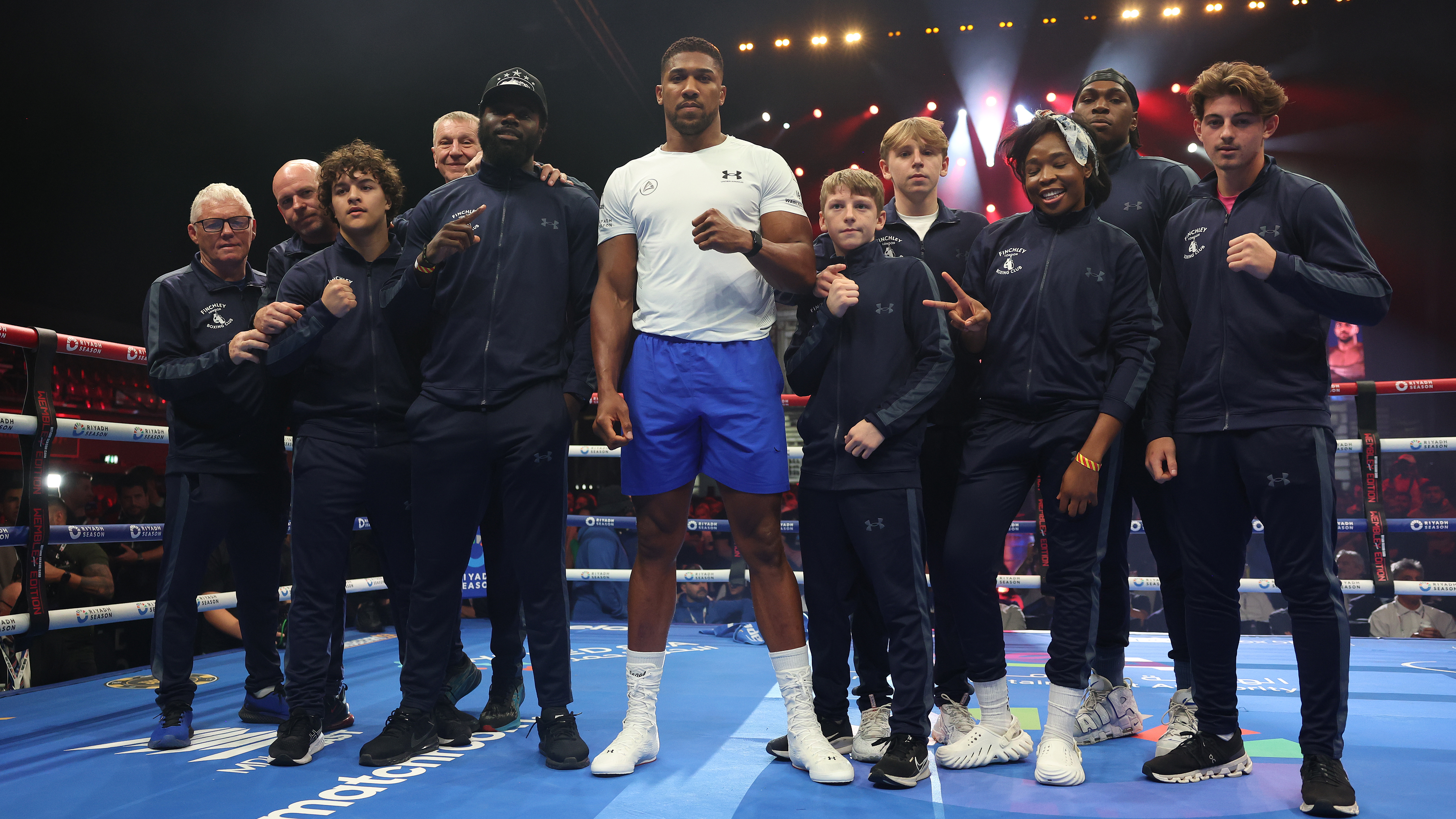 Anthony Joshua at open workout