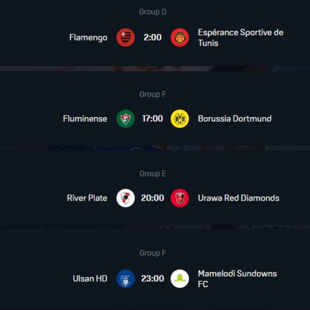 Tuesday june 17 fixtures
