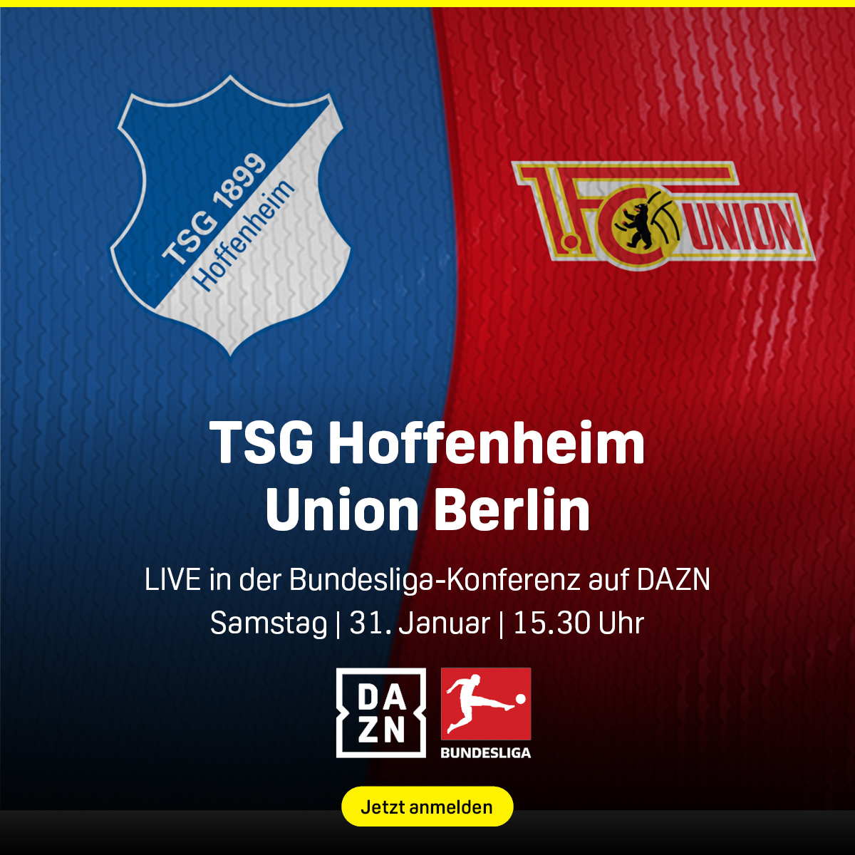 Hoffenheim Union Berlin Banner Bundesliga 20. Spieltag