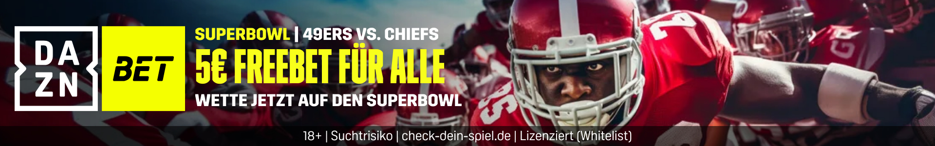 DAZN Bet Banner AKTION Super Bowl 2024