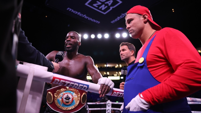 Lawrence Okolie calls Mairis Briedis a 'clown' following his win against Michal Cieslak