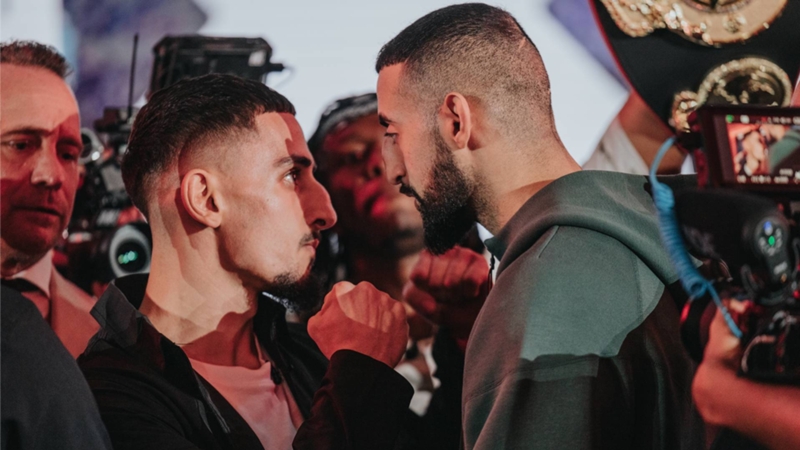 Gib and Slim clash at weigh-in ahead of Misfits X Series 019 main event