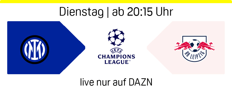 Inter Mailand RB Leipzig Champions League Spieltag 5 Banner