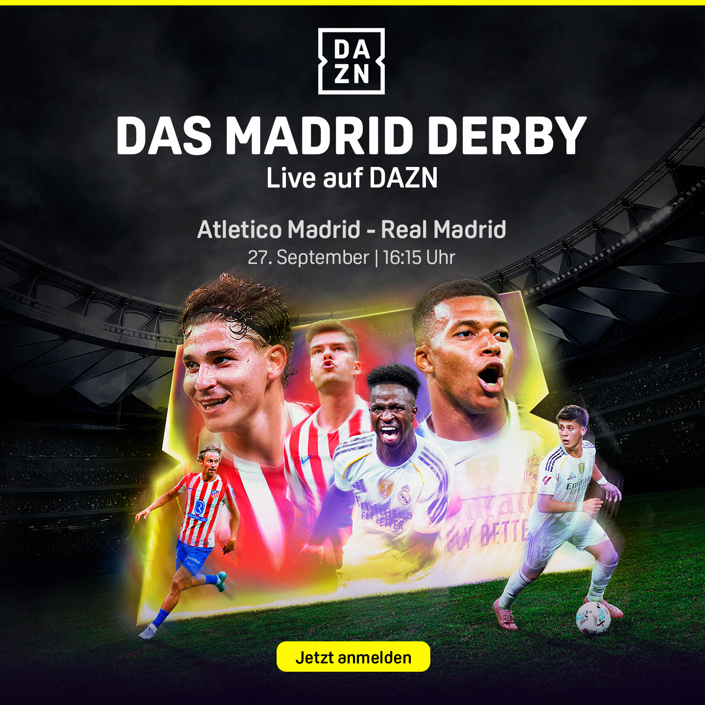 Banner Real Madrid Atletico Madrid derbi madrileno Derby