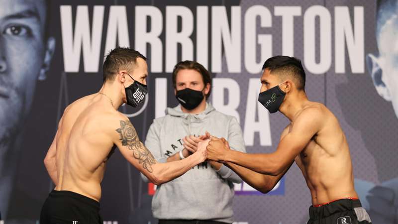 Josh Warrington, Mauricio Lara make weight for Saturday's featherweight showdown