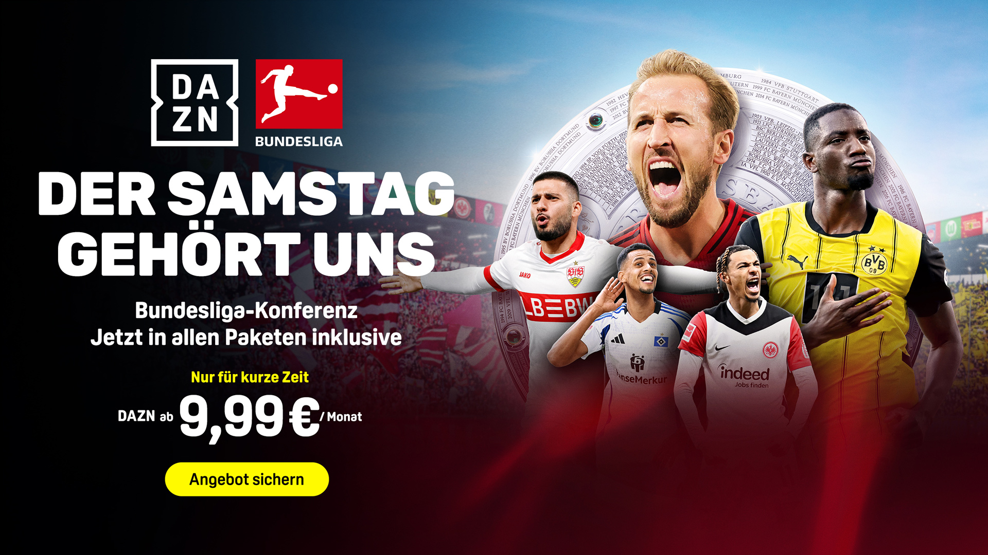 Der Samstag gehört uns DAZN Bundesliga 2025/2026 Header