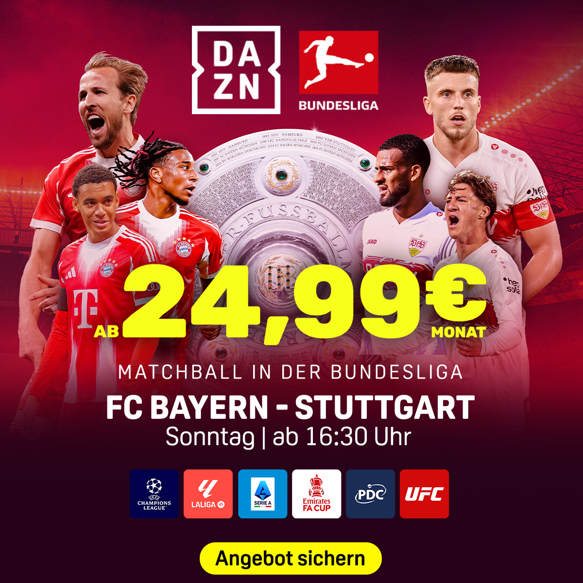 FC Bayern München VfB Stuttgart Banner Spieltag 30 Bundesliga Angebot 24.99