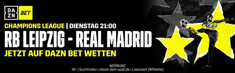 Die besten Wetten zu RB Leipzig vs. Real Madrid – Tipps, Prognosen & Wett-Quoten