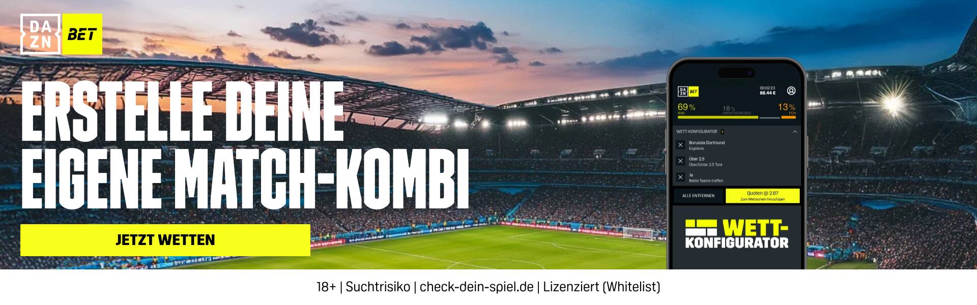 BVB VfL Bochum Wettkonfigurator DAZN Bet