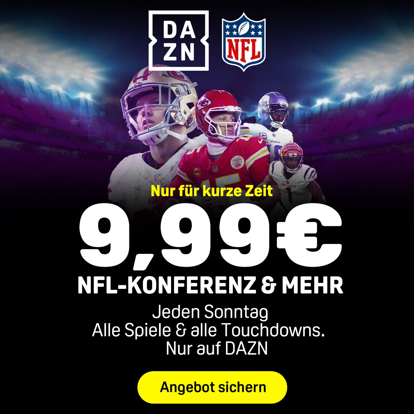 DAZN NFL Angebot Banner