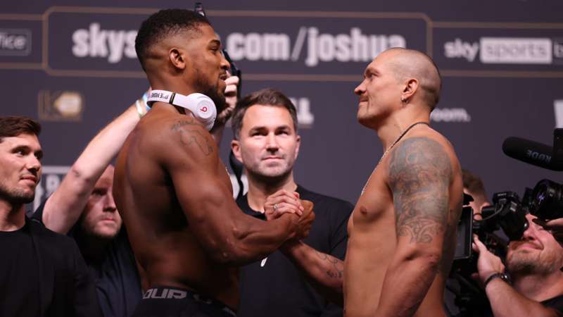 Anthony Joshua vs. Oleksandr Usyk cumplieron con la báscula