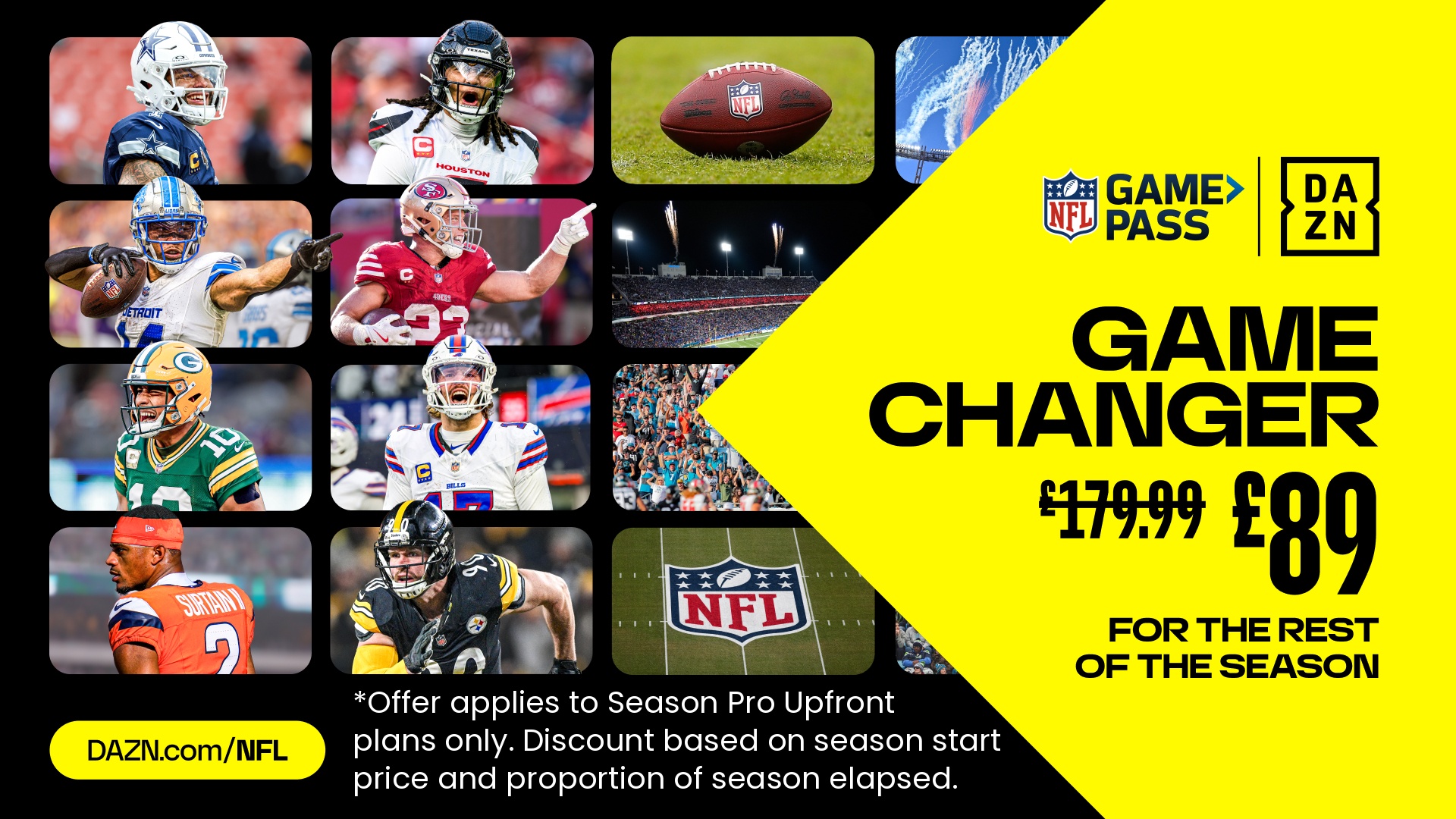 その他 DAZN Annual Pass 2026 & 2026/27 Season NFL Game Pass offer on DAZN: Get up to 50% off the rest of the