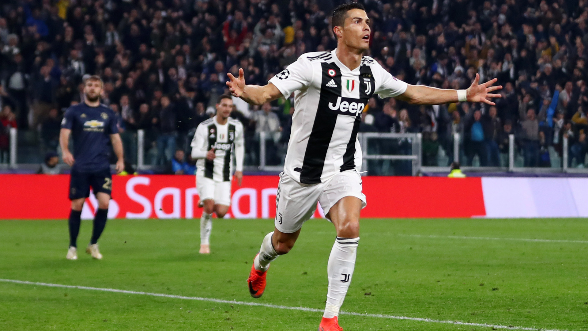 ONLY GER Juventus Turin Cristiano Ronaldo Champions League Jubel vs. Manchester United 07112018