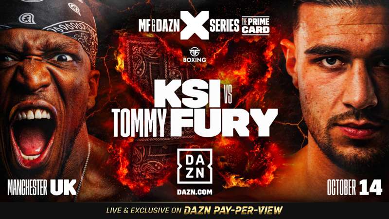 When is KSI vs. Tommy Fury? Ticket info, fight card, how to watch and stream on DAZN