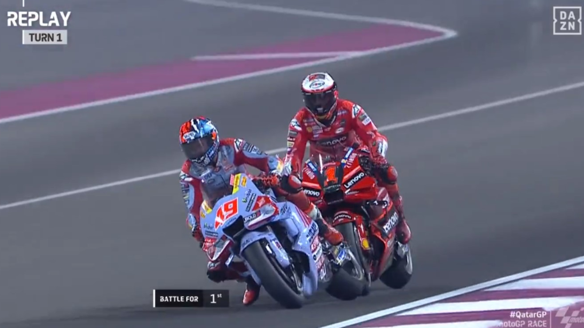 Pecco Bagnaia, Fabio Di Giannantonio, Ducati Lenovo Team, Gresini Racing, MotoGP, DAZN, GP Qatar