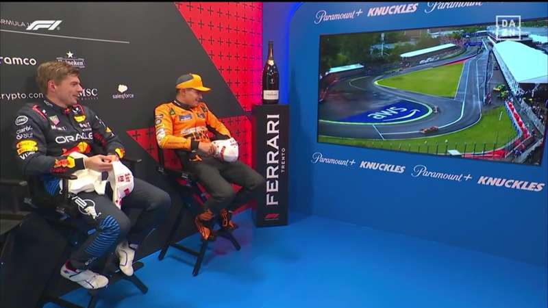 La divertida reacción de Lando Norris y Max Verstappen al duelo que decidió la carrera en el GP de Canadá 2024: “Ha sido por los fans”