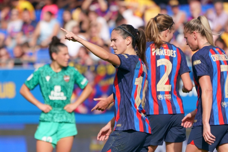 Vídeo del FC Barcelona vs Levante UD de Finetwork Liga F 2022-2023: goles, resumen y highlights del partido de la liga femenina de fútbol