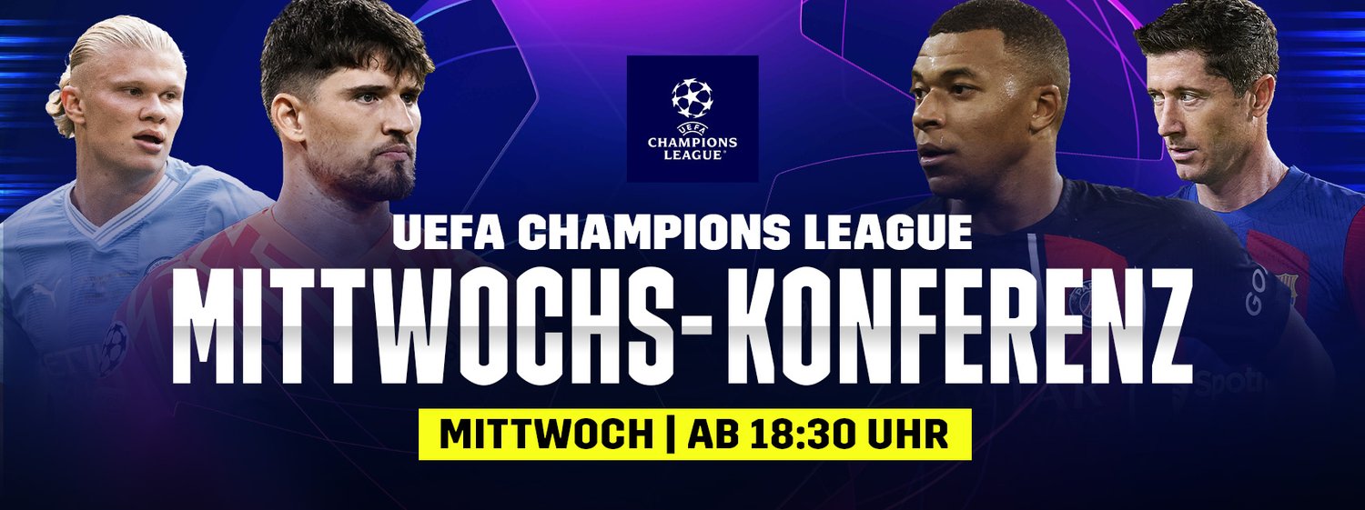 Champions League Konferenz Mittwoch Banner