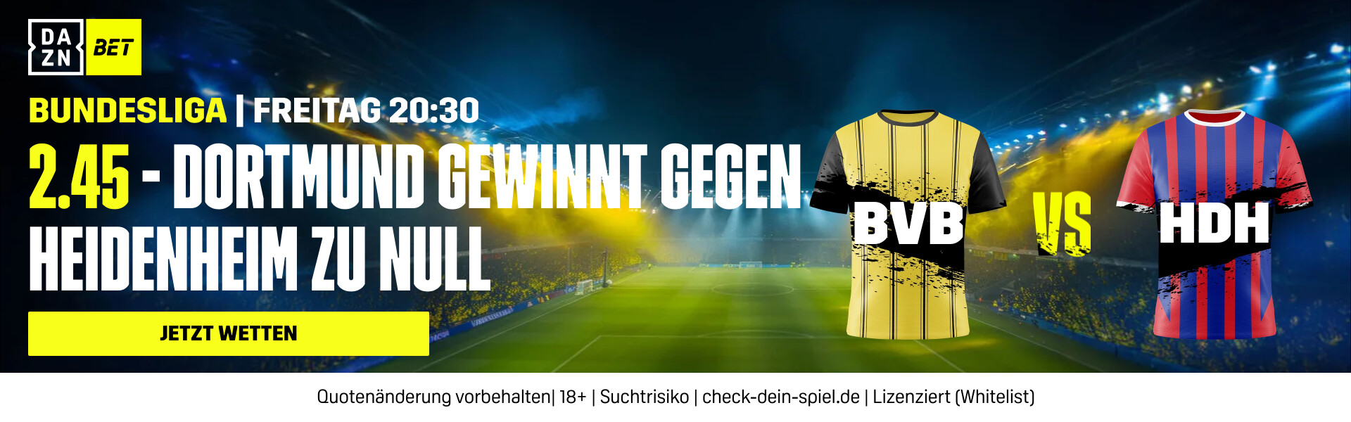 BVB Borussia Dortmund 1. FC Heidenheim Bundesliga DAZN Bet