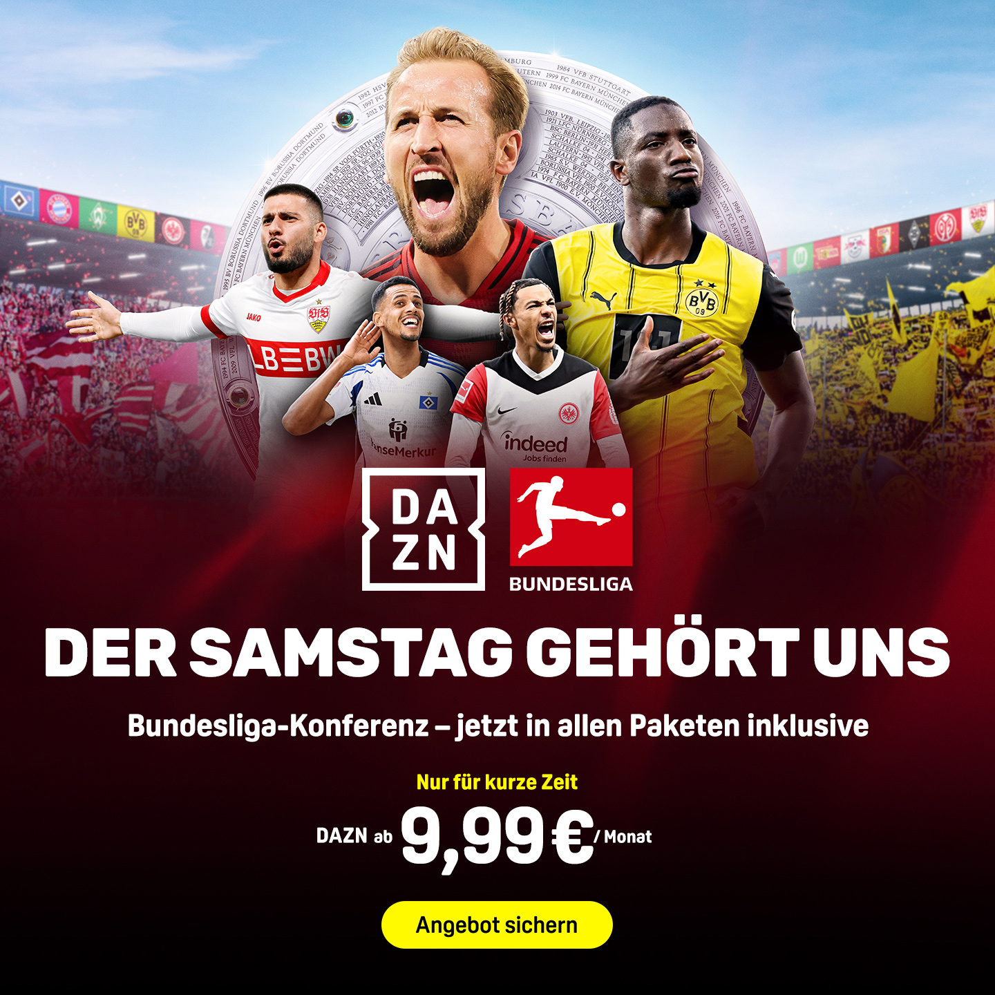 Der Samstag gehört uns DAZN Bundesliga 2025/2026 Banner