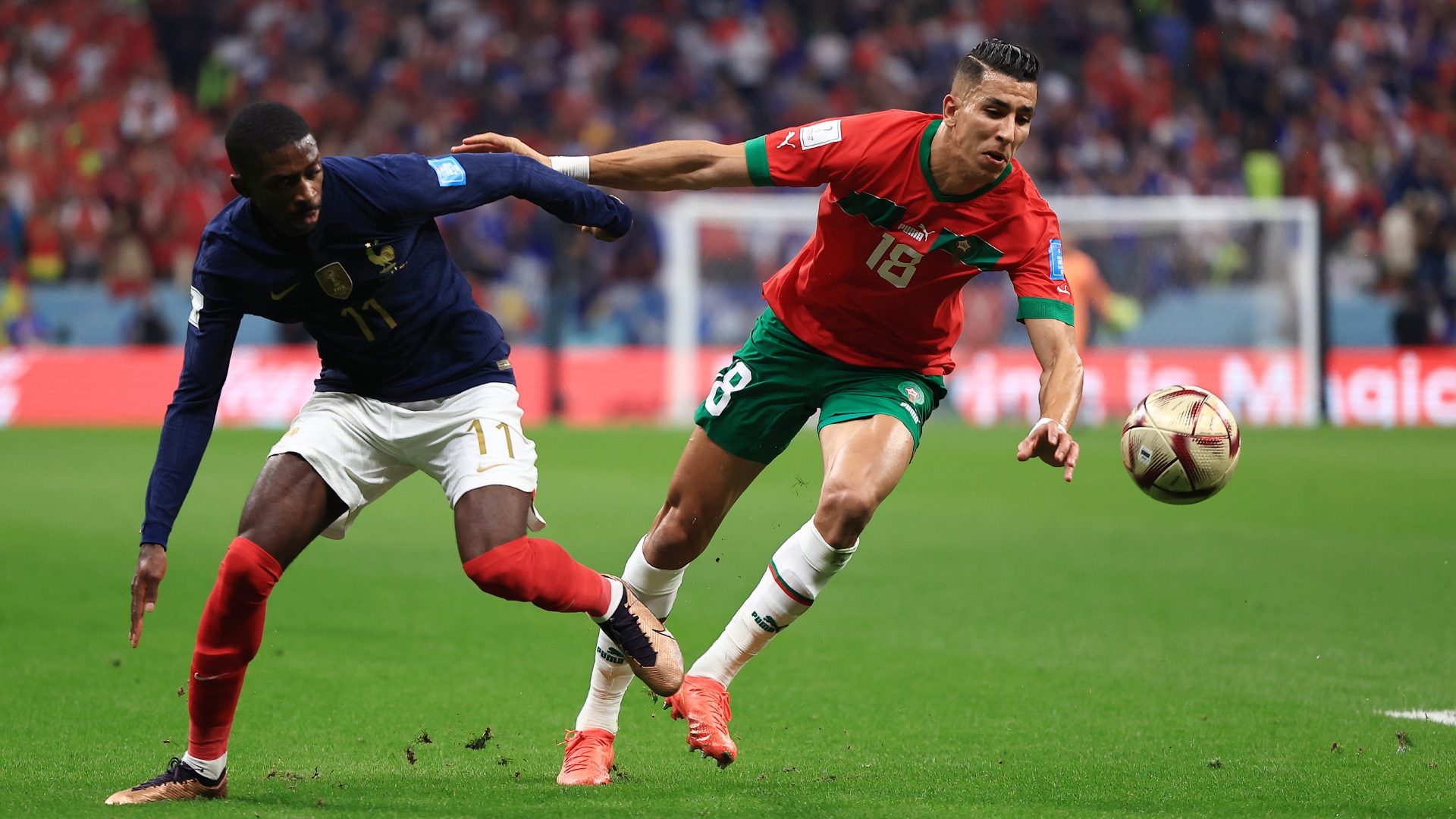 Ousmane Dembele El Yamiq Francia Marruecos Mundial 2022