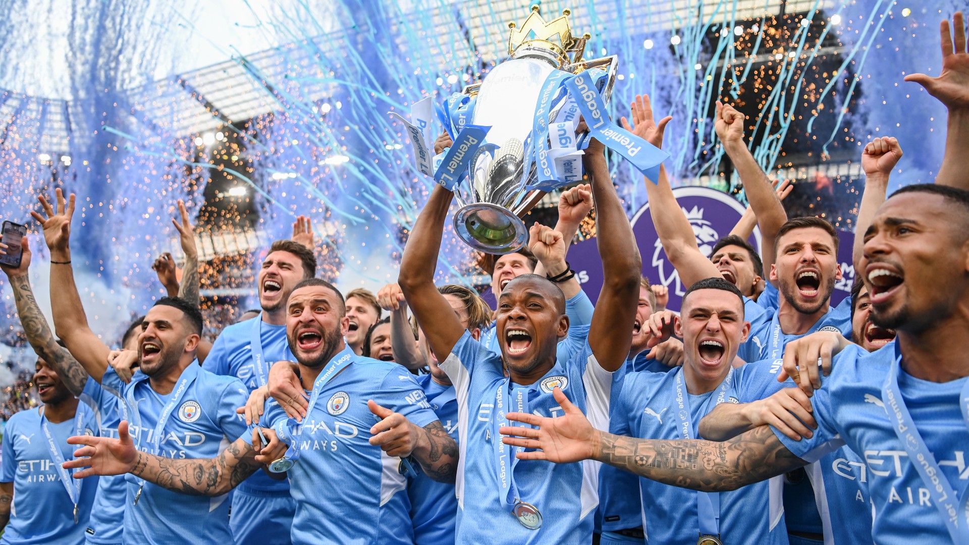 La festa del Manchester City campione in Premier League 2021-2022