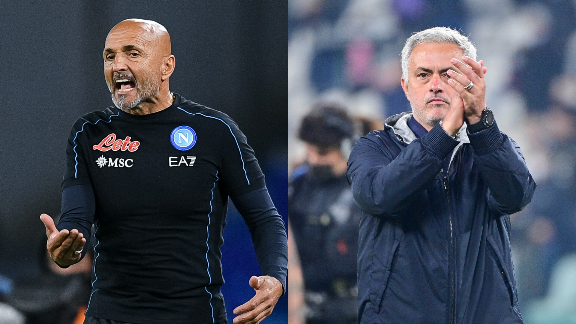 Spalletti e Mourinho, Roma-Napoli