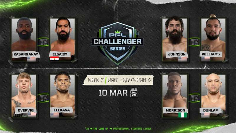 What time is the Impa Kasanganay vs. Osama Elseady fight tonight? Cagewalks, running order, streaming, how to watch PFL Challenger Series on DAZN