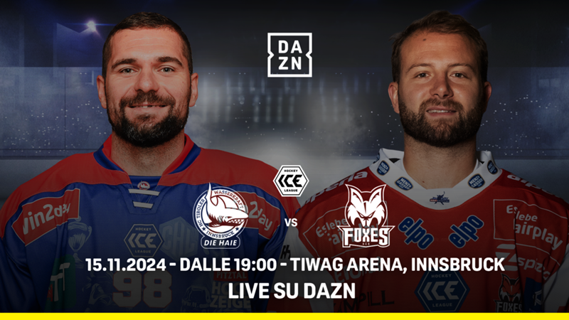 Hockey, l'HCB Alto Adige Alperia torna su DAZN: c'è il Derby del Brennero con l'HC Innsbruck