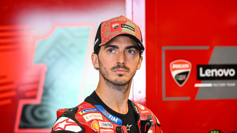 Pecco Bagnaia alucina con la exhibición de Marc Márquez en el GP de Aragón: "Es otra historia"