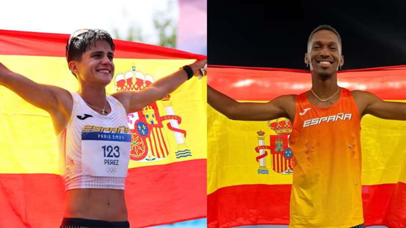 María Pérez y Jordan Díaz abanderados en la ceremonia de clausura de los Juegos