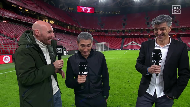 Gaizka Toquero, Ernesto Valverde y su divertido momento en DAZN tras el derbi vasco: "No lo sé, tú eres el analista"