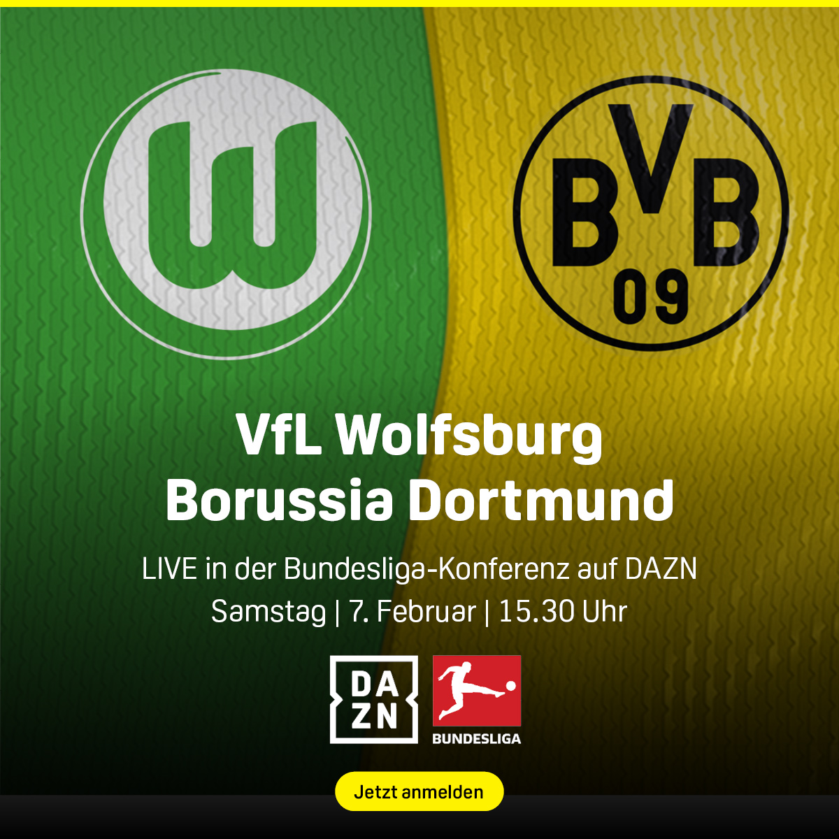 Wolfsburg Borussia Dortmund BVB Banner Bundesliga 21. Spieltag