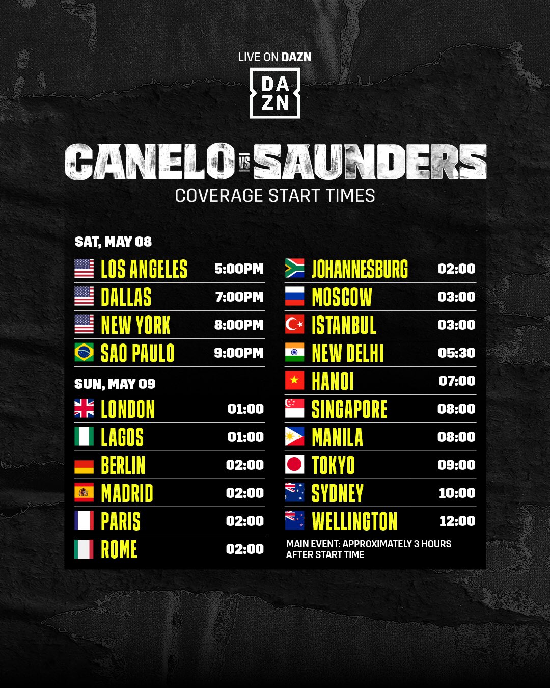 canelo-saunders-global-start-time-dazn