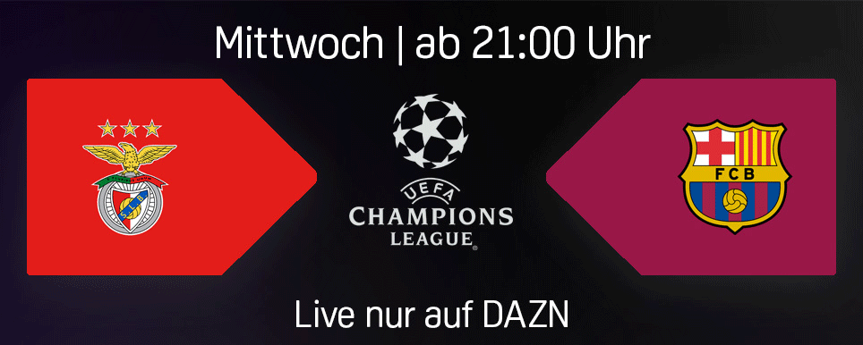 Benfica Lissabon FC Barcelona UEFA Champions League Achtelfinale DAZN