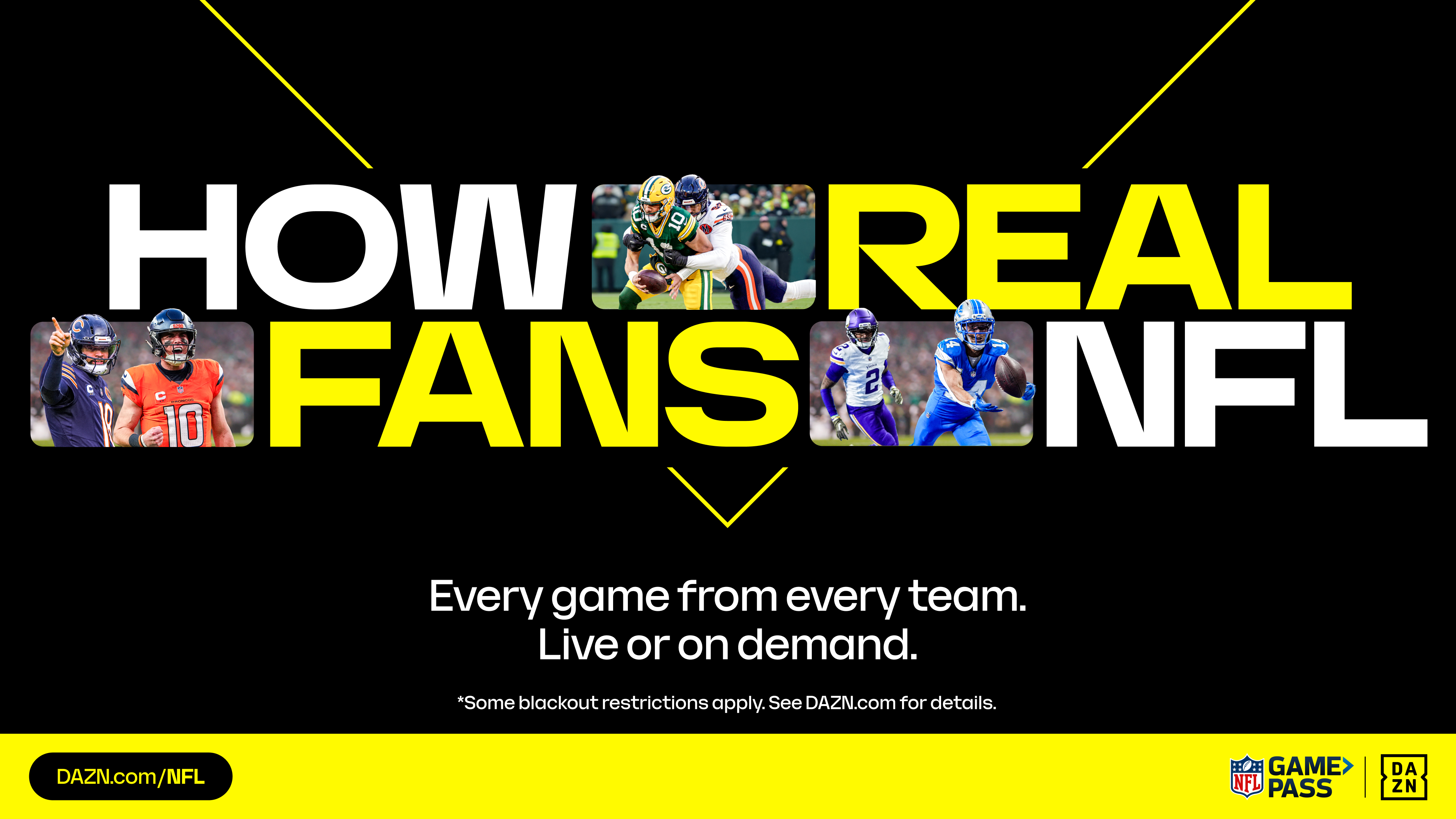 NFL Game Pass creative - UK