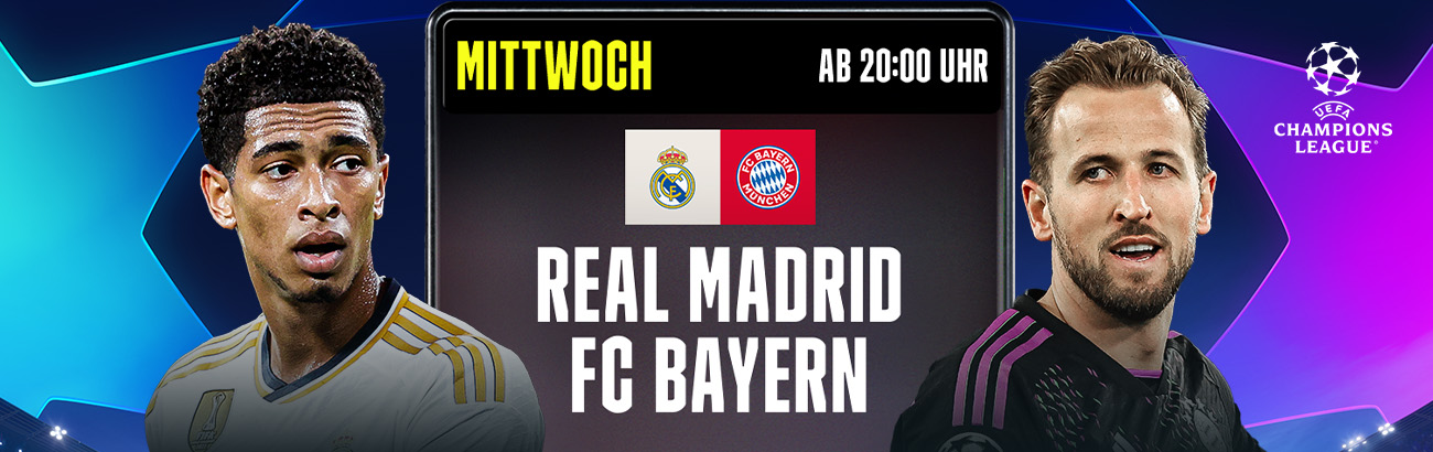 Real Madrid FC Bayern München UEFA Champions League Halbfinale Rückspiel DAZN Banner