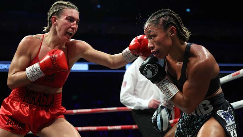 Alycia Baumgardner edges Mikaela Mayer on points to become unified women's super featherweight champion