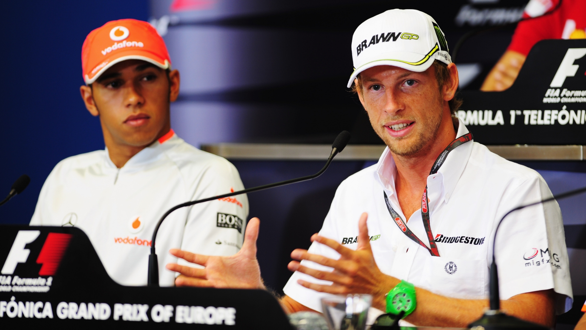 Jenson Button Lewis Hamilton Brawn GP