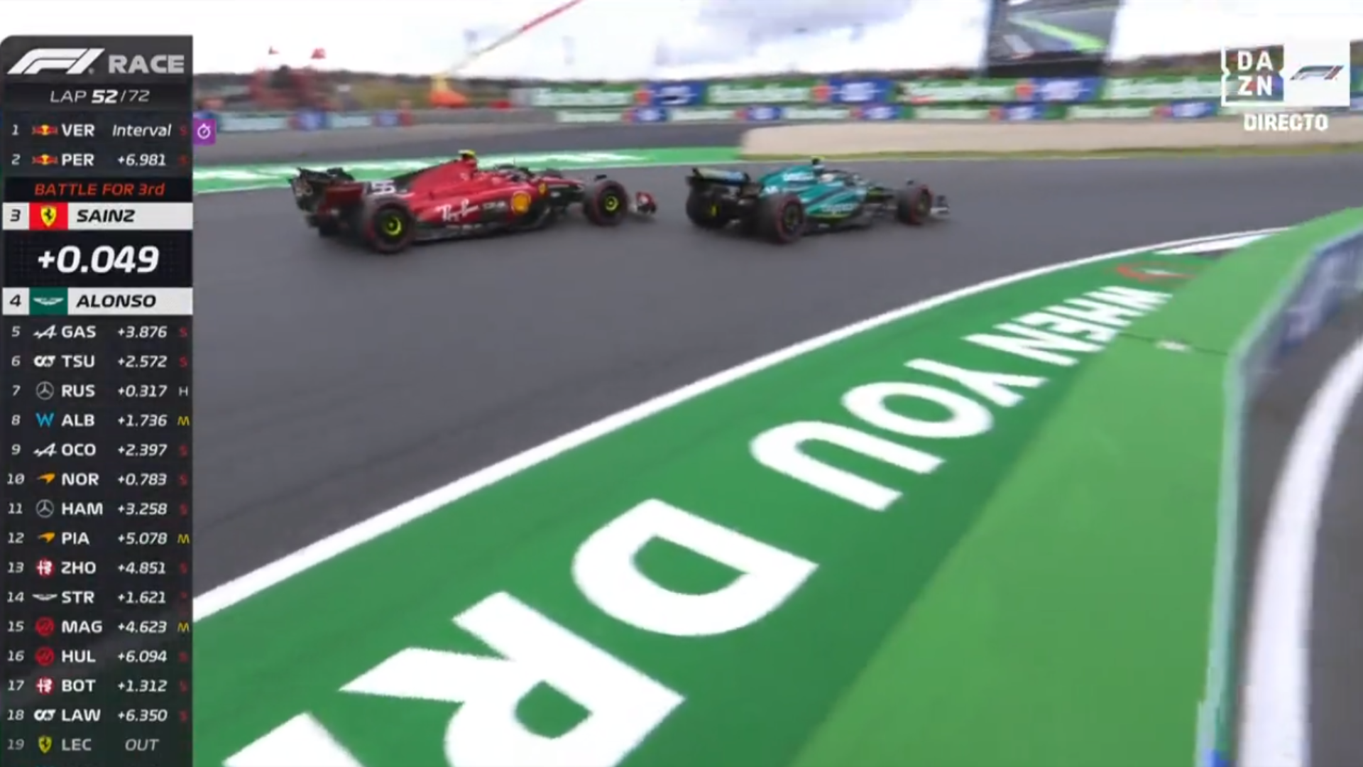 Fernando Alonso y su magistral reacción tras la parada lenta de Aston ...