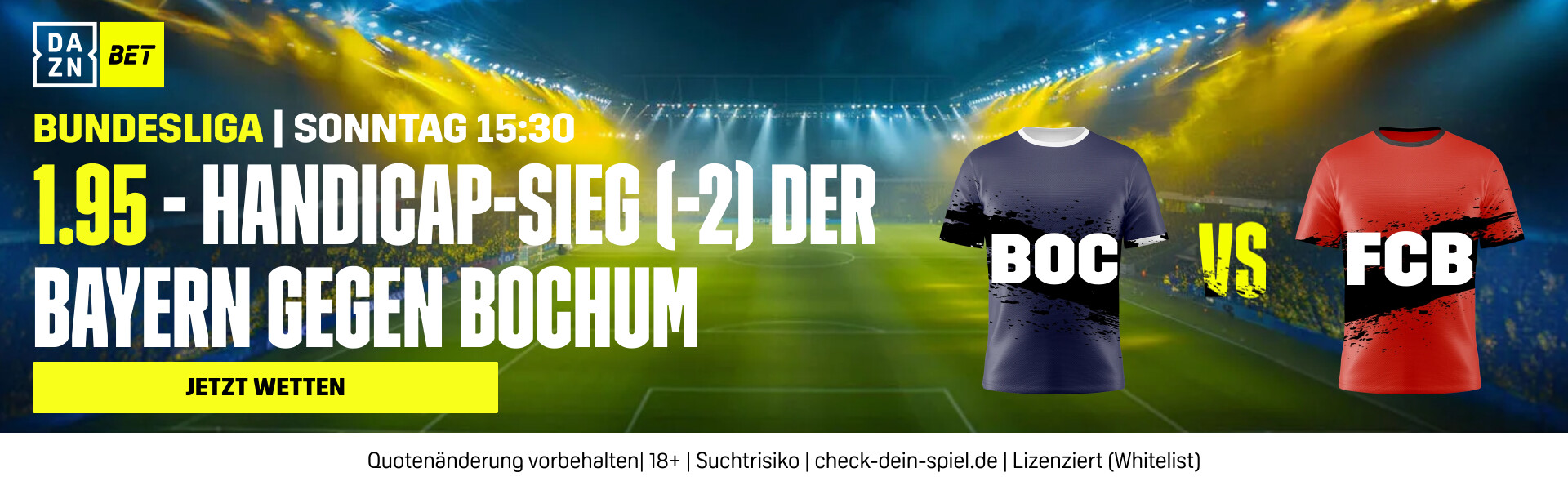 DAZN Bet Bochum FC Bayern München Bundesliga Handicap FCB