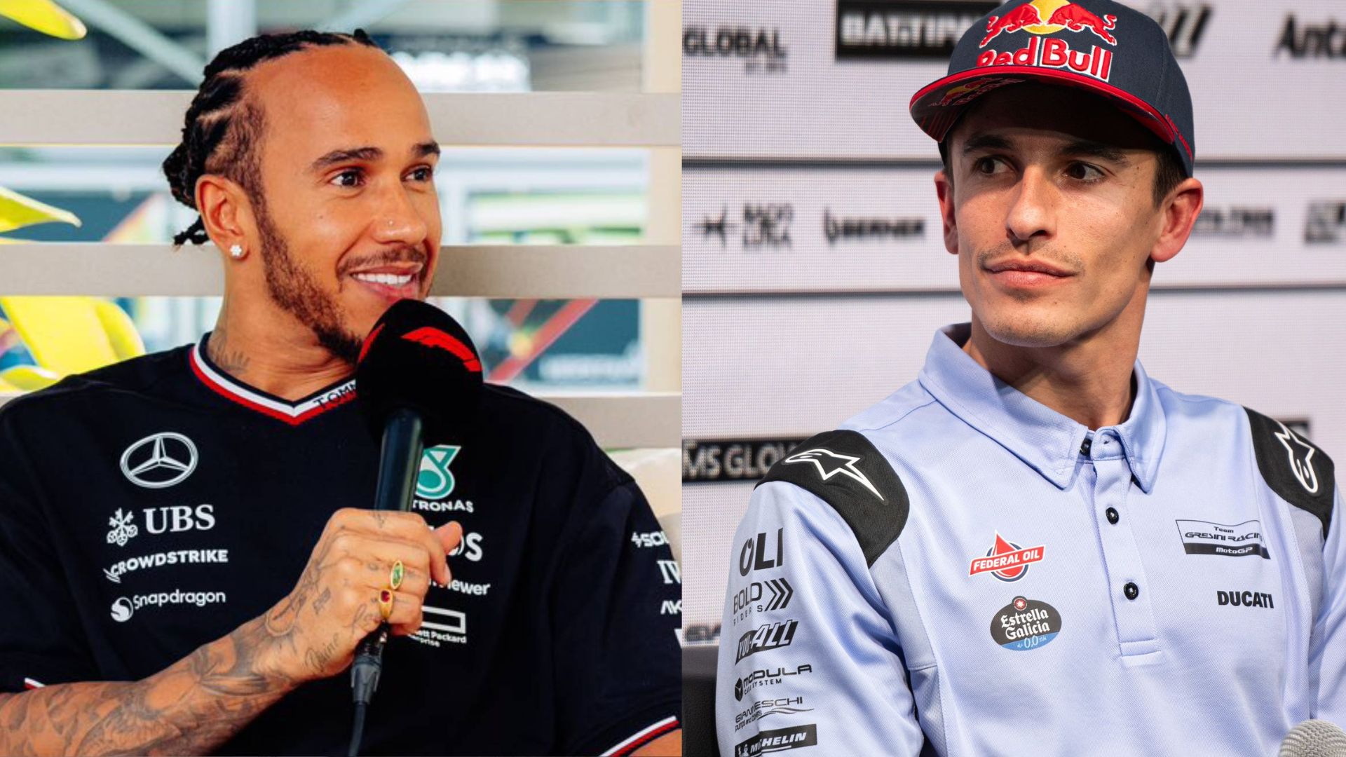 Marc Márquez reacciona al rumor que sitúa a Lewis Hamilton como posible  propietario de Gresini: "Si lo quiere comprar, hablemos que entro de socio"  | DAZN News ES